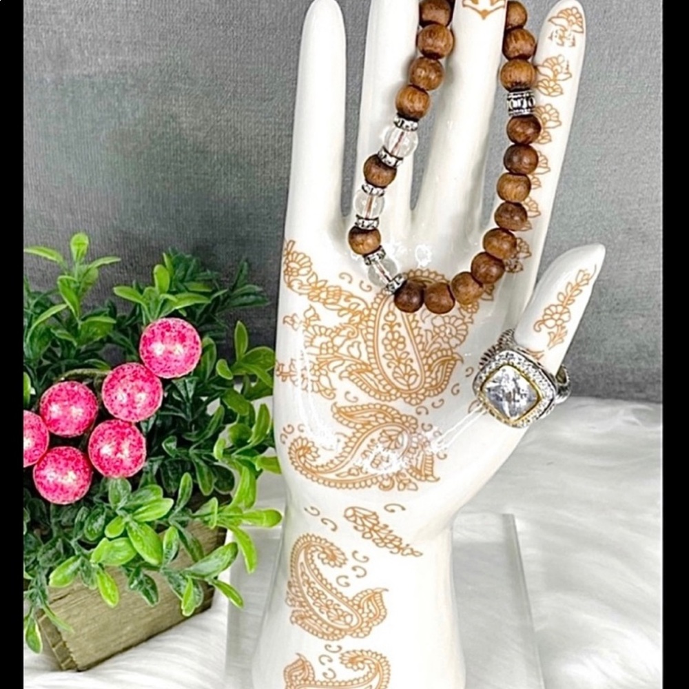 ☀️SOLD JEWELRY HOLDER Hand Decor Boho Display Tattooed henna hand jewelry disp - Picture 12 of 12